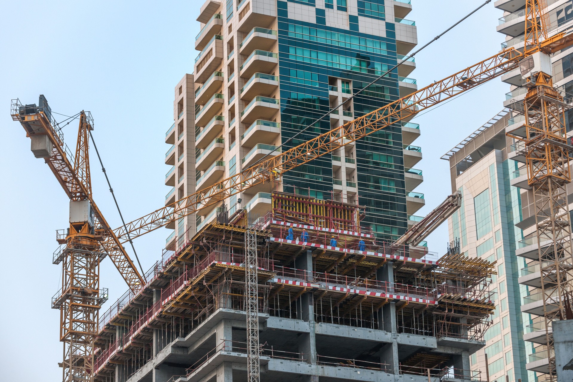 skyscraper construction site in Dubai, this image gps tagged